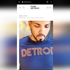 Mens Pure Detroit "Detroit" t shirt size medium new with tags
